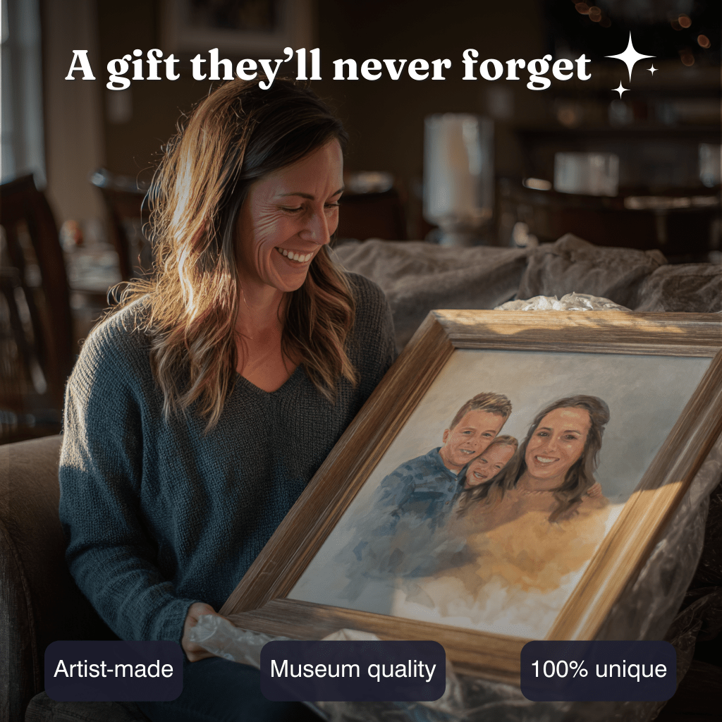 Custom Hand - Painted Portrait by Elena - Ridge & Crown
